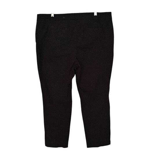 Talbots Petites Hampshire Ankle Pants Black White Polka Dots Womens 16P NEW - Picture 3 of 8